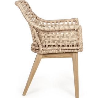 mutoni Fauteuil avec coussin Madison naturel  