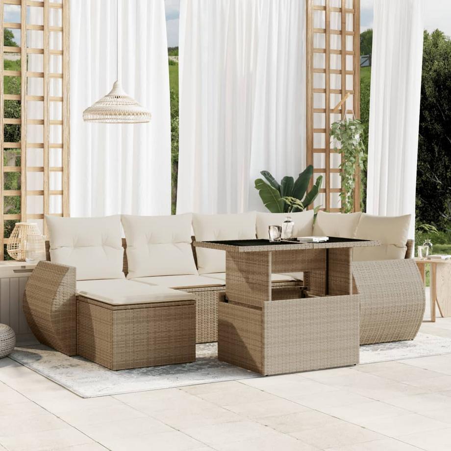 VidaXL set divano da giardino Polirattan  