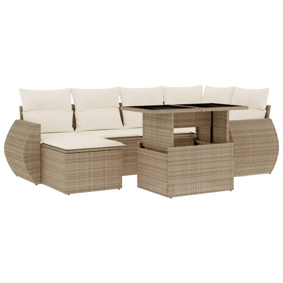 set divano da giardino Polirattan