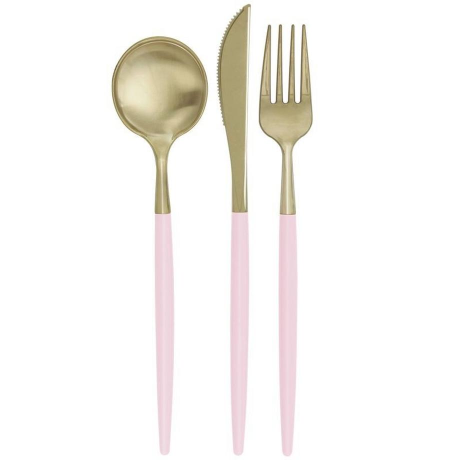 Unique  Couverts Rose & Or 