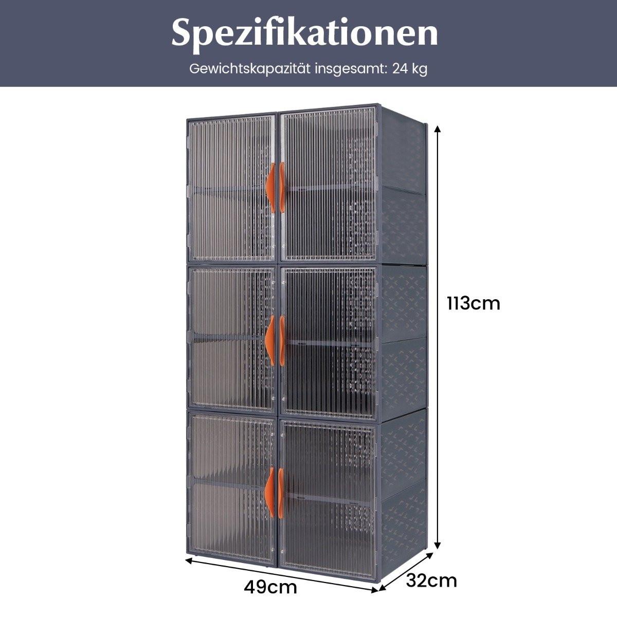 Northix 12 Aufbewahrungsbehälter aus Kunststoff mit Deckel Stapelbare & Durchsichtige PP Lagerkästen  