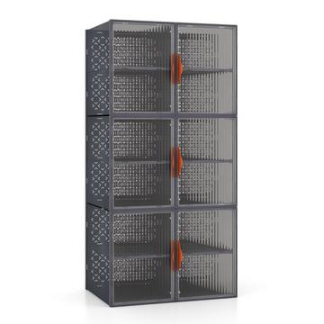 12 boîtes de rangement en plastique avec couvercles empilables et transparentes en PP