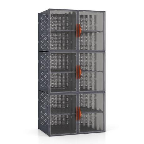 Northix 12 Aufbewahrungsbehälter aus Kunststoff mit Deckel Stapelbare & Durchsichtige PP Lagerkästen  