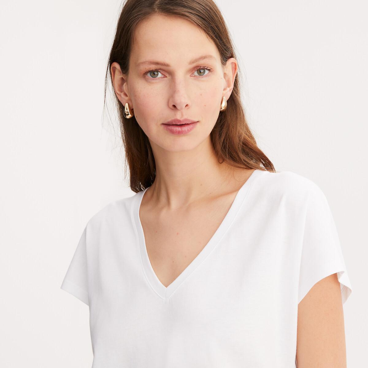 La Redoute Collections V-Ausschnitt T-Shirt  