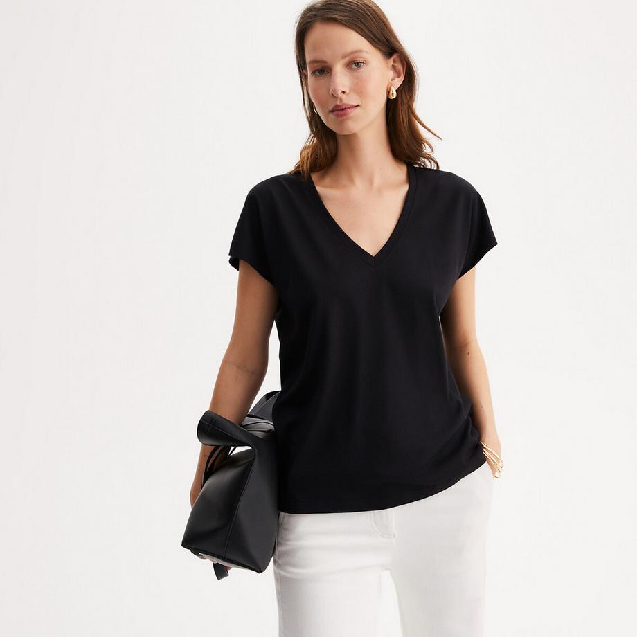 La Redoute Collections T-shirt scollo a V  