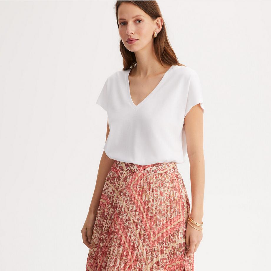 La Redoute Collections T-shirt scollo a V  