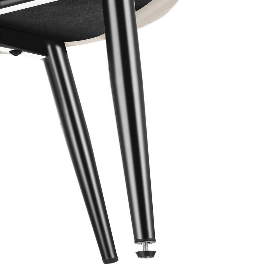 Tectake Poltrona da cocktail Hellen imbottita, con rivestimento in velluto  