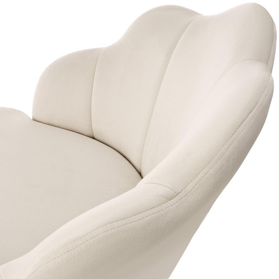 Tectake Poltrona da cocktail Hellen imbottita, con rivestimento in velluto  