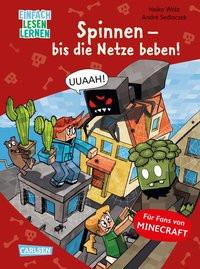 Lesenlernen mit Spaß - Minecraft 8: Spinnen - bis die Netze beben! Wolz, Heiko; Sedlaczek, André (Illustrationen) Gebundene Ausgabe 