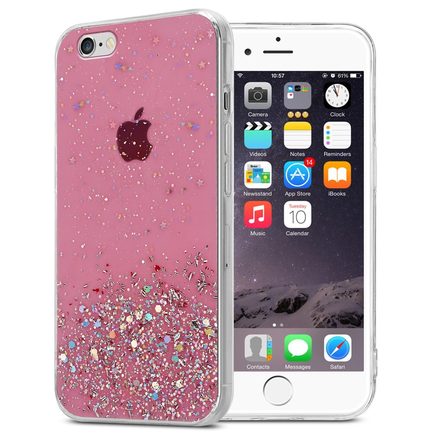 Image of Hülle für Apple iPhone 6 PLUS 6S PLUS TPU Silikon mit funkelnden Glitter