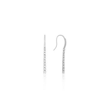 boucle d'oreille en or blanc 750 diamants 1,13ct. 42mm