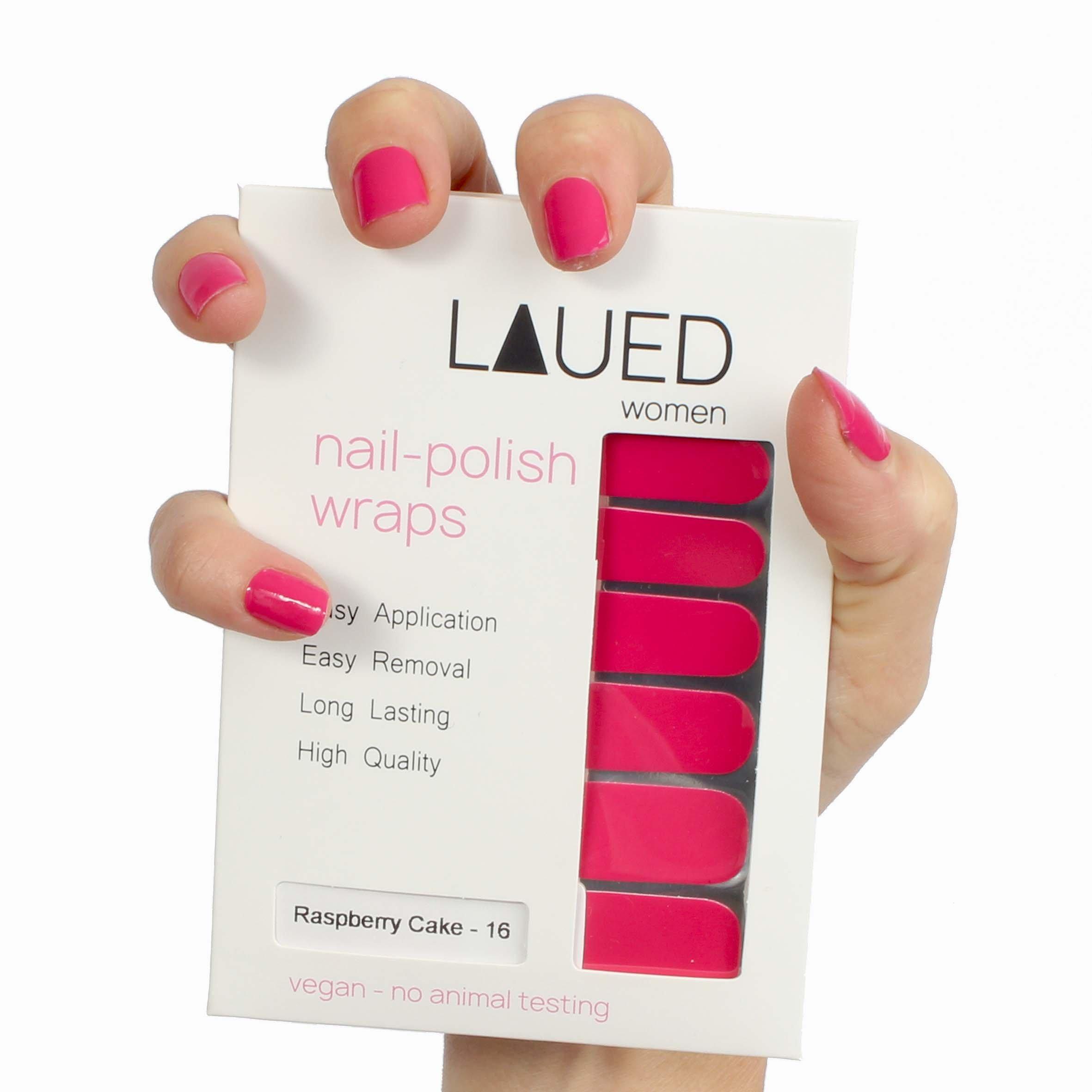 LAUED  vegane Nagelfolien solid pink Raspberry Cake 