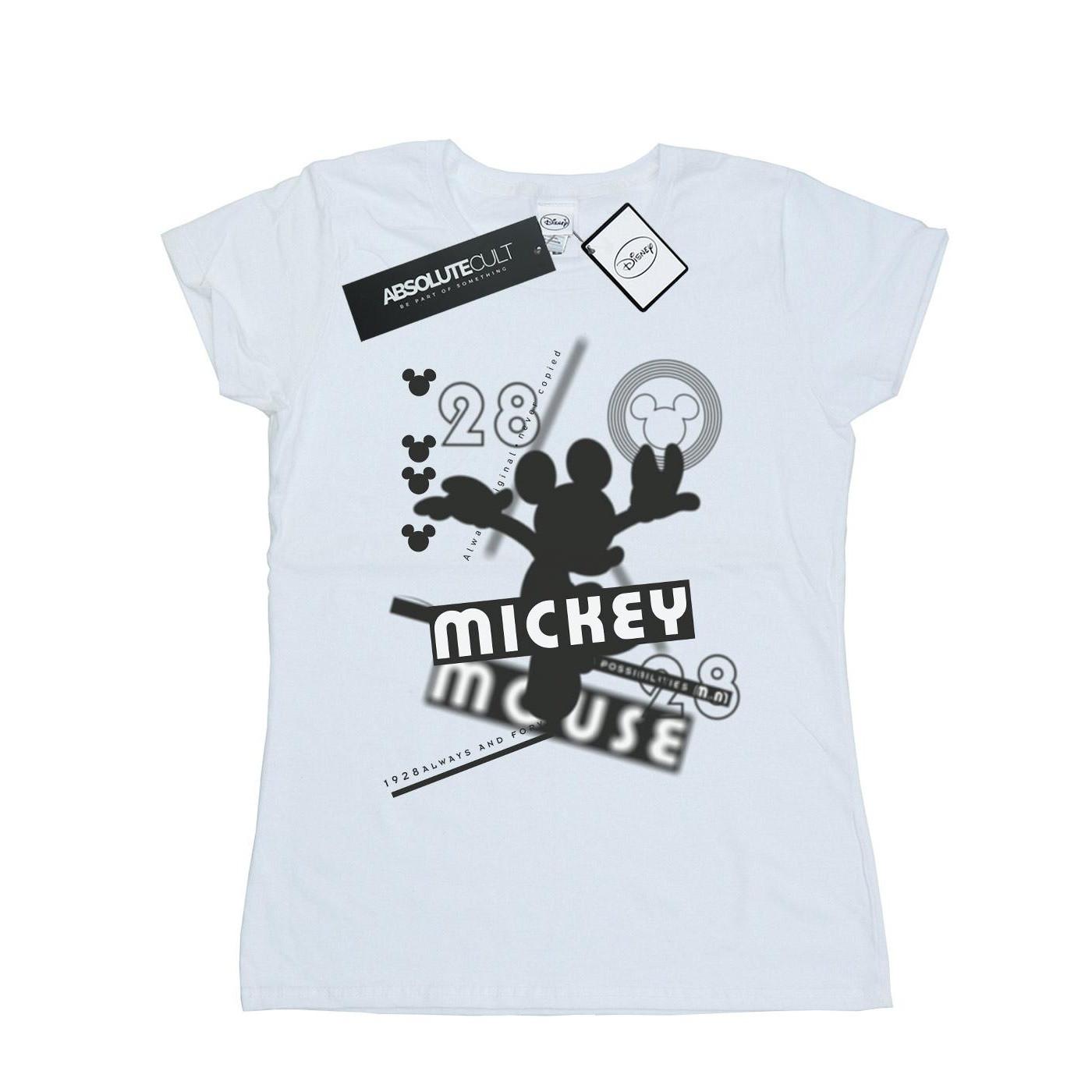 Image of Mickey Mouse Always And Forever Tshirt Damen Weiss L