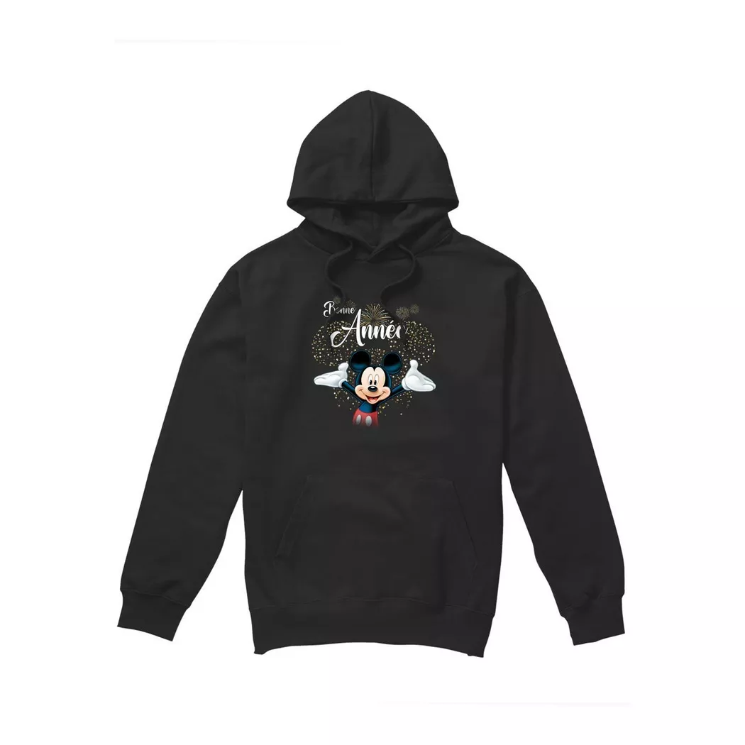 Disney - French Kapuzenpullover Neujahr, für Herren, Schwarz, Größe L