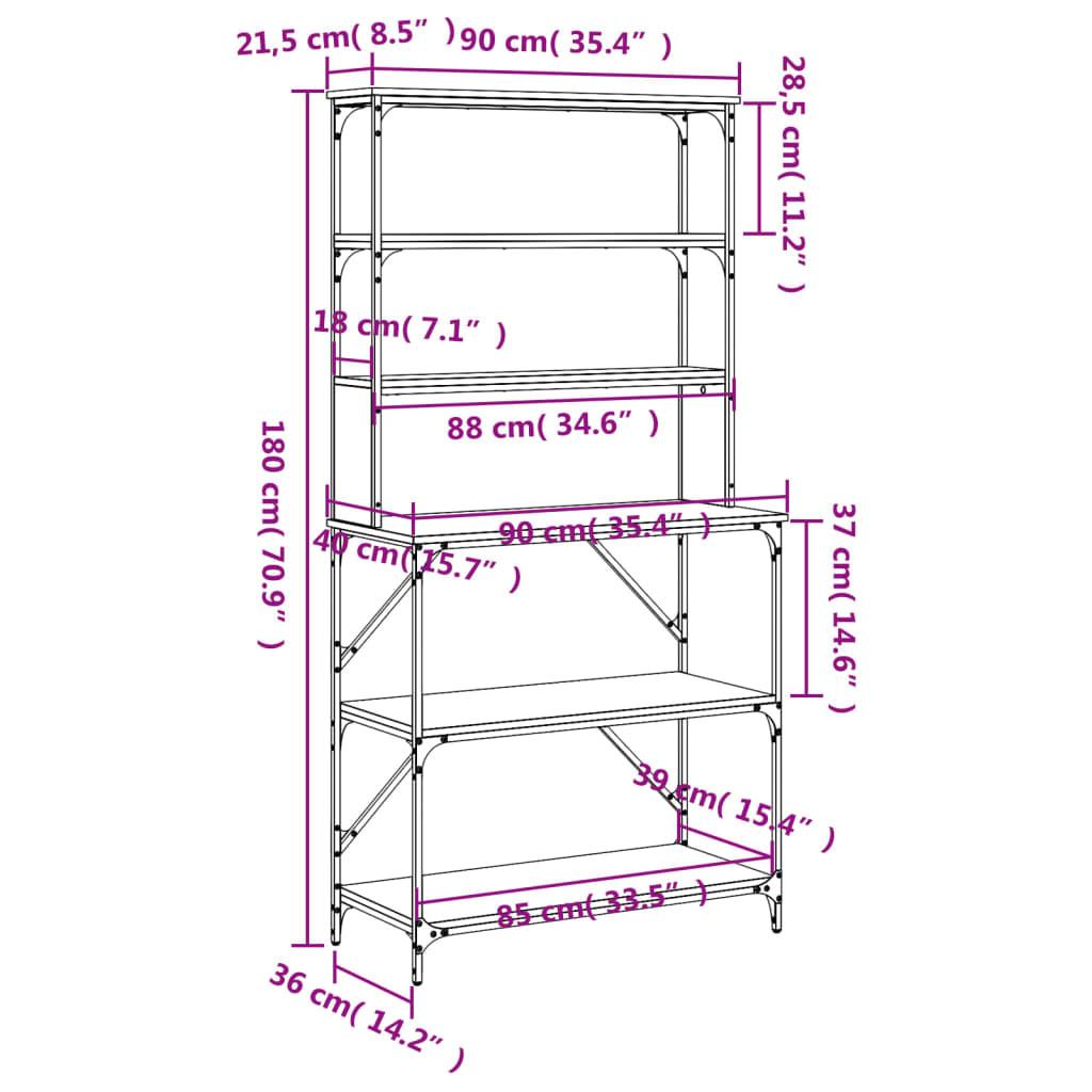 VidaXL Étagère de boulanger bois d'ingénierie  