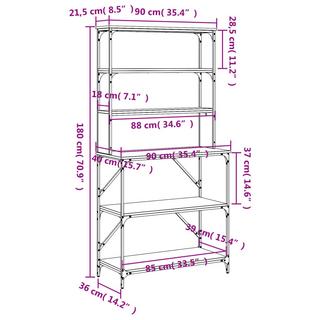 VidaXL Étagère de boulanger bois d'ingénierie  