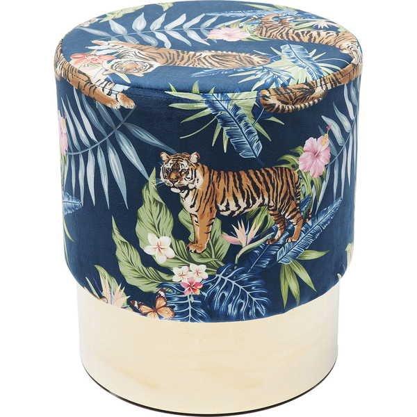 Image of mutoni Hocker Cherry Jungle Tiger Gold Ø35cm - ONE SIZE