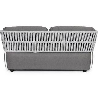 mutoni Gartensofa Palmer 2-Sitzer weiss-grau  