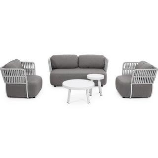 mutoni Gartensofa Palmer 2-Sitzer weiss-grau  