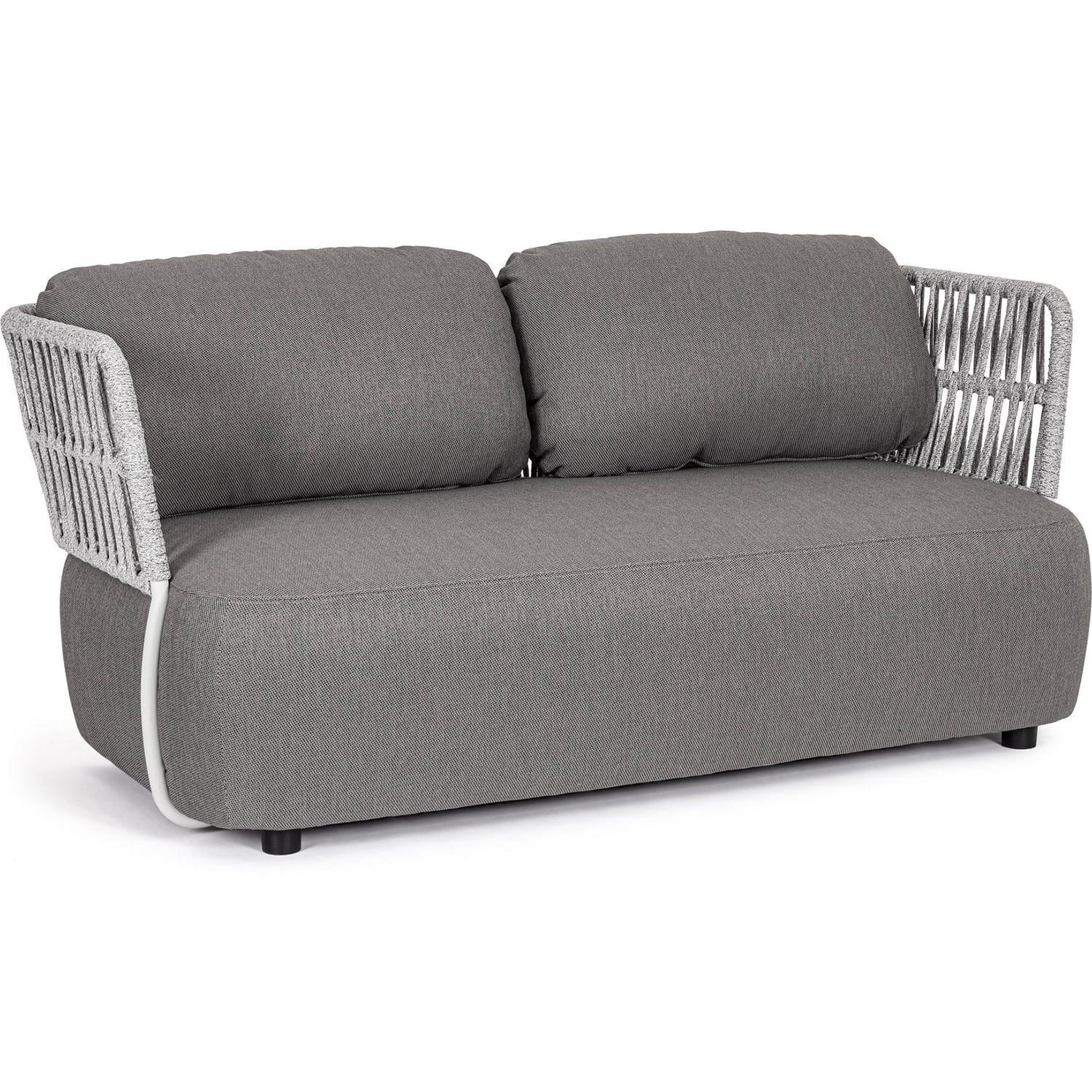 Image of Gartensofa Palmer 2-Sitzer weiss-grau Gartensofa Palmer 2-Sitzer weiss-grau