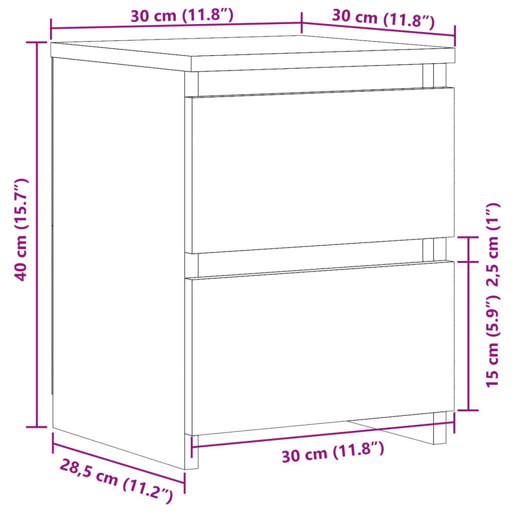 VidaXL Table de chevet bois d'ingénierie  