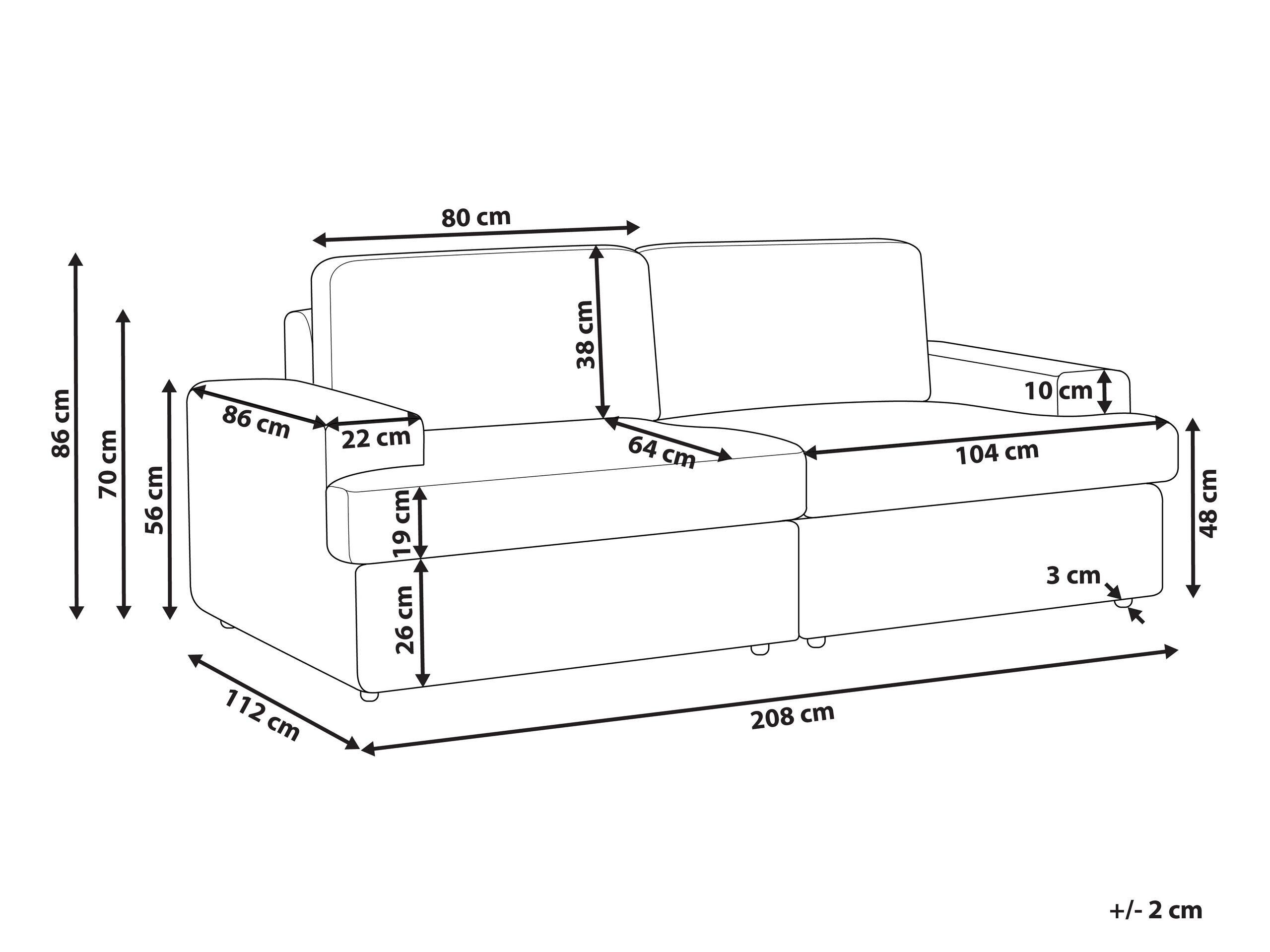 Beliani 3 Sitzer Sofa aus Bouclé Klassisch ALLA  