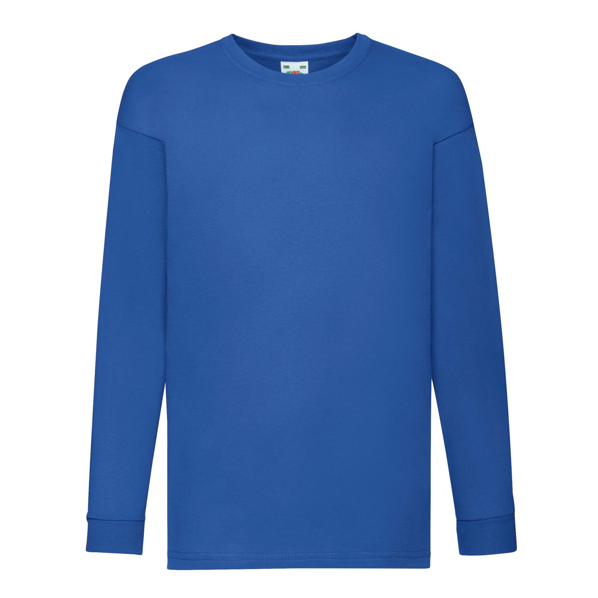 Image of Value Tshirt Langärmlig Mädchen Königsblau 152-158