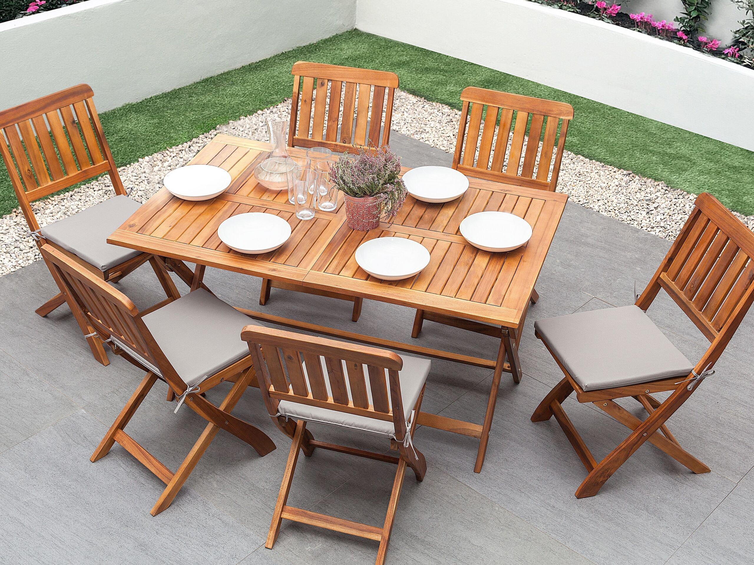 Beliani Set da pranzo da giardino en Legno d'acacia Classico CENTO  