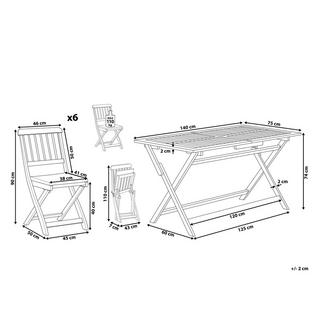 Beliani Set da pranzo da giardino en Legno d'acacia Classico CENTO  