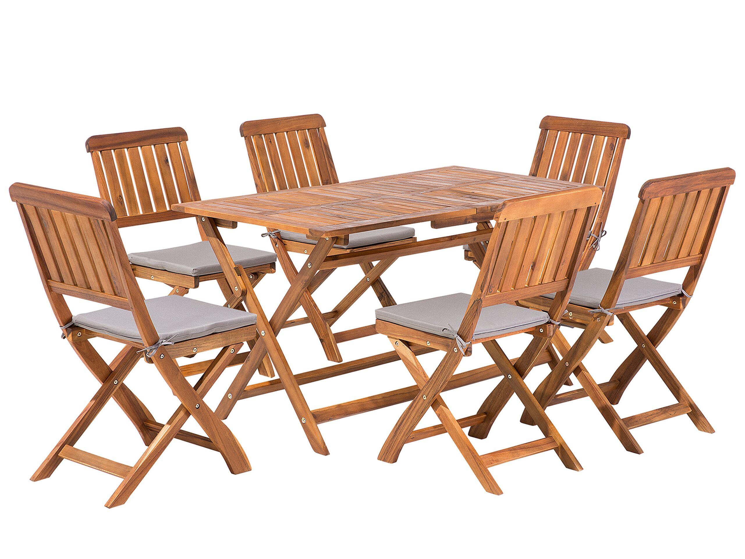 Image of Gartentisch Set aus Akazienholz Klassisch CENTO Gartentisch Set aus Akazienholz Klassisch CENTO