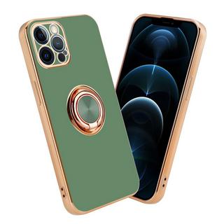 Cadorabo  Housse compatible avec Apple iPhone 12 PRO avec anneau - Coque de protection en silicone TPU flexible, avec protection pour appareil photo et support voiture magnétique 