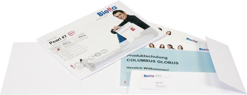 Image of BIELLA Offertmappe Pearl#7 A4 quer 186457.01 weiss,240g,Sichttasche 50Bl. BIELLA Offertmappe Pearl#7 A4 quer 186457.01 weiss,240g,Sichttasche 50Bl.