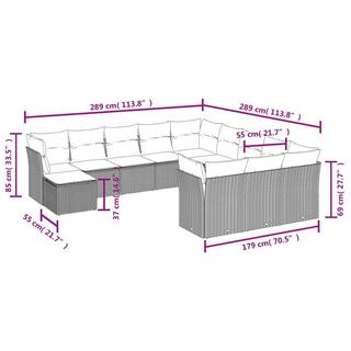 VidaXL Garten sofagarnitur poly-rattan  