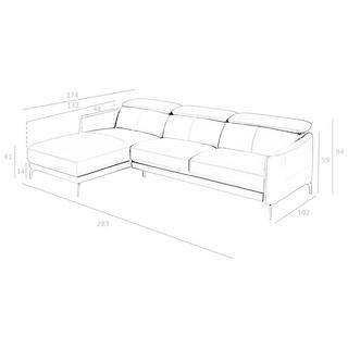 ANGEL CERDA Chaiselongue-Sofa em Rindsleder  