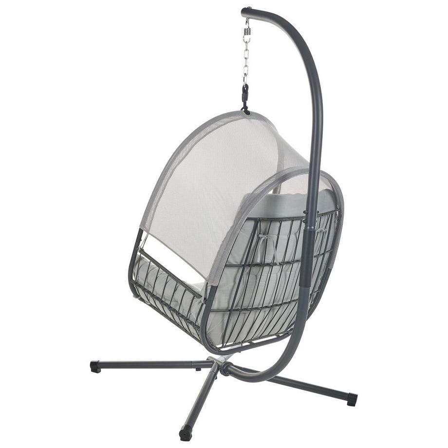 Beliani Poltrona sospesa con supporto da pavimento en Tessuto a rete Moderno ALVIANO  