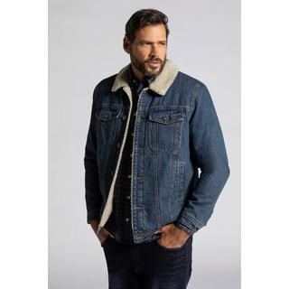 JP1880  Veste en jean, denim, doublure en polaire Teddy, col chemise, jusqu'au 8&nbsp;XL 