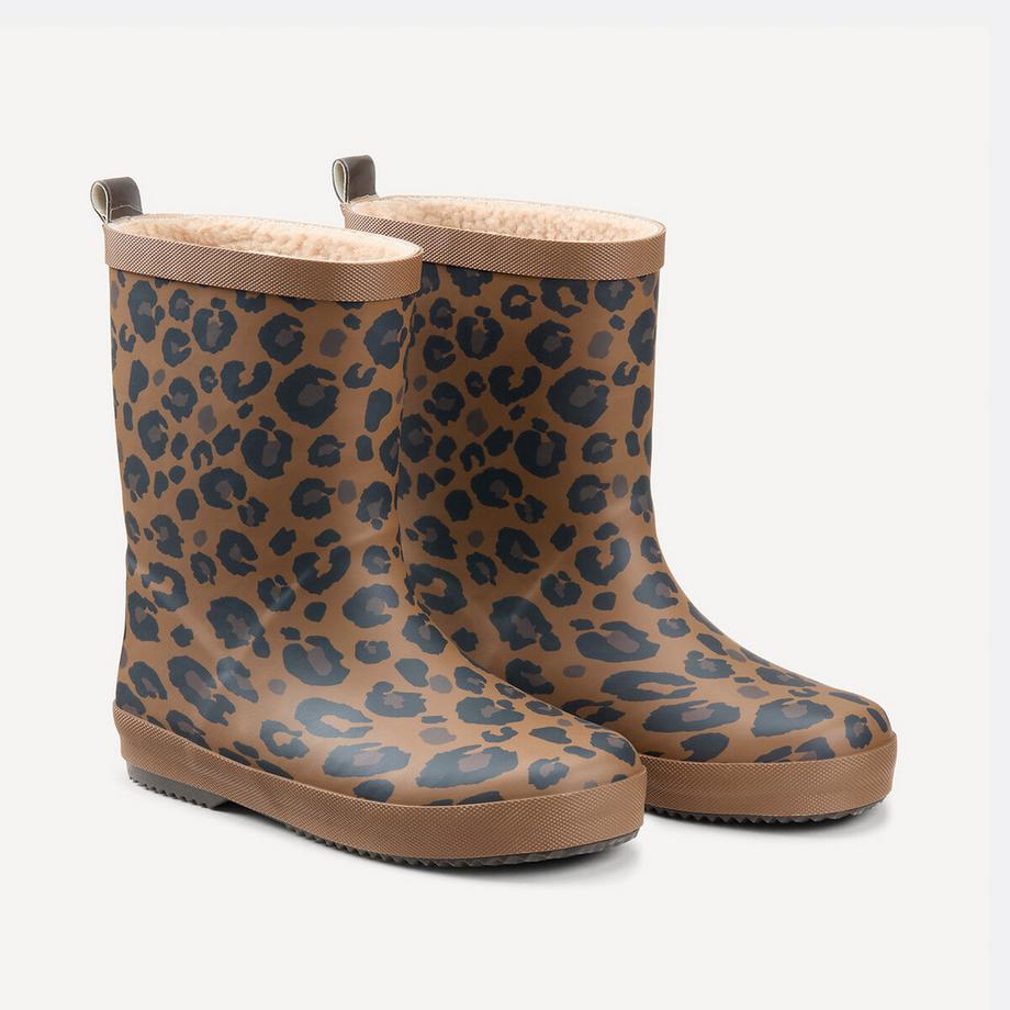La Redoute Collections Stivali da pioggia foderati con stampa leopardata  
