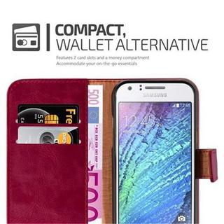 Cadorabo  Housse compatible avec Samsung Galaxy J1 2015 - Coque de protection avec fermeture magnétique, fonction de support et compartiment pour carte 