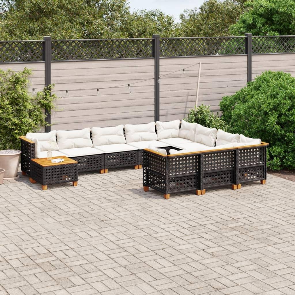 VidaXL Ensemble de canapés de jardin rotin synthétique  