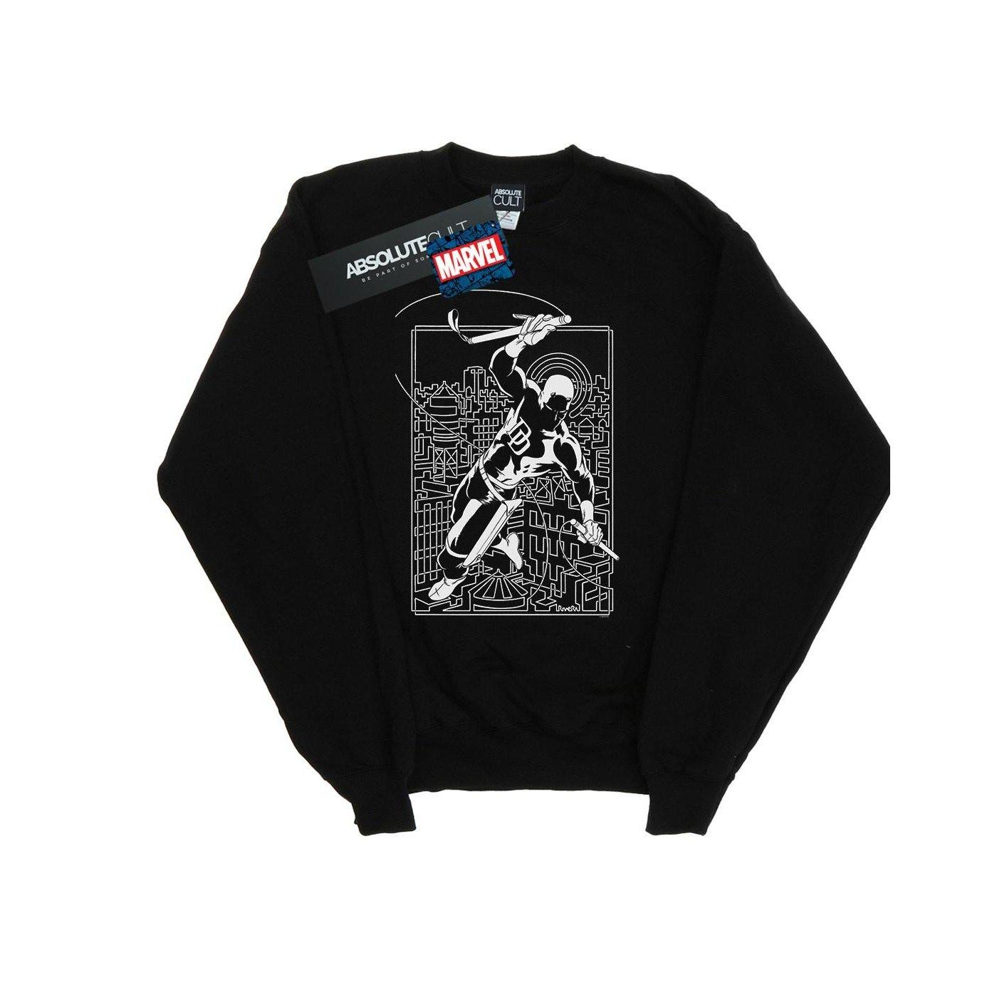 Image of Daredevil Silhouette Sweatshirt Unisex Schwarz 116