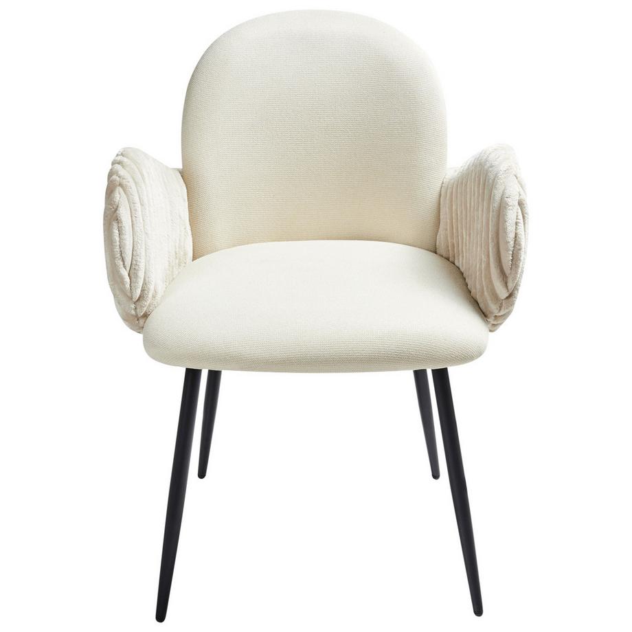 Beliani Lot de 2 chaises de salle à manger en Tissu Rétro AMITY  