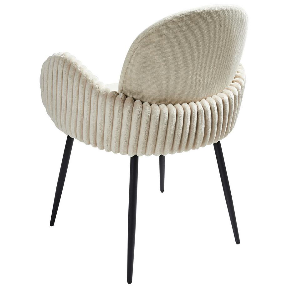 Beliani Lot de 2 chaises de salle à manger en Tissu Rétro AMITY  