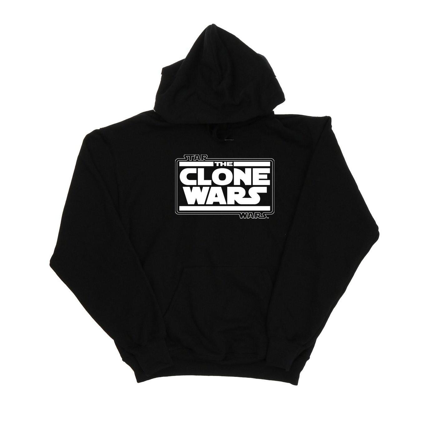 Image of Clone Wars Logo Kapuzenpullover Herren Schwarz S