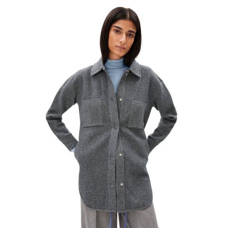 ARMEDANGELS  Almaraa Mid Grey Melange-Oatmilk - Overshirt Damen 