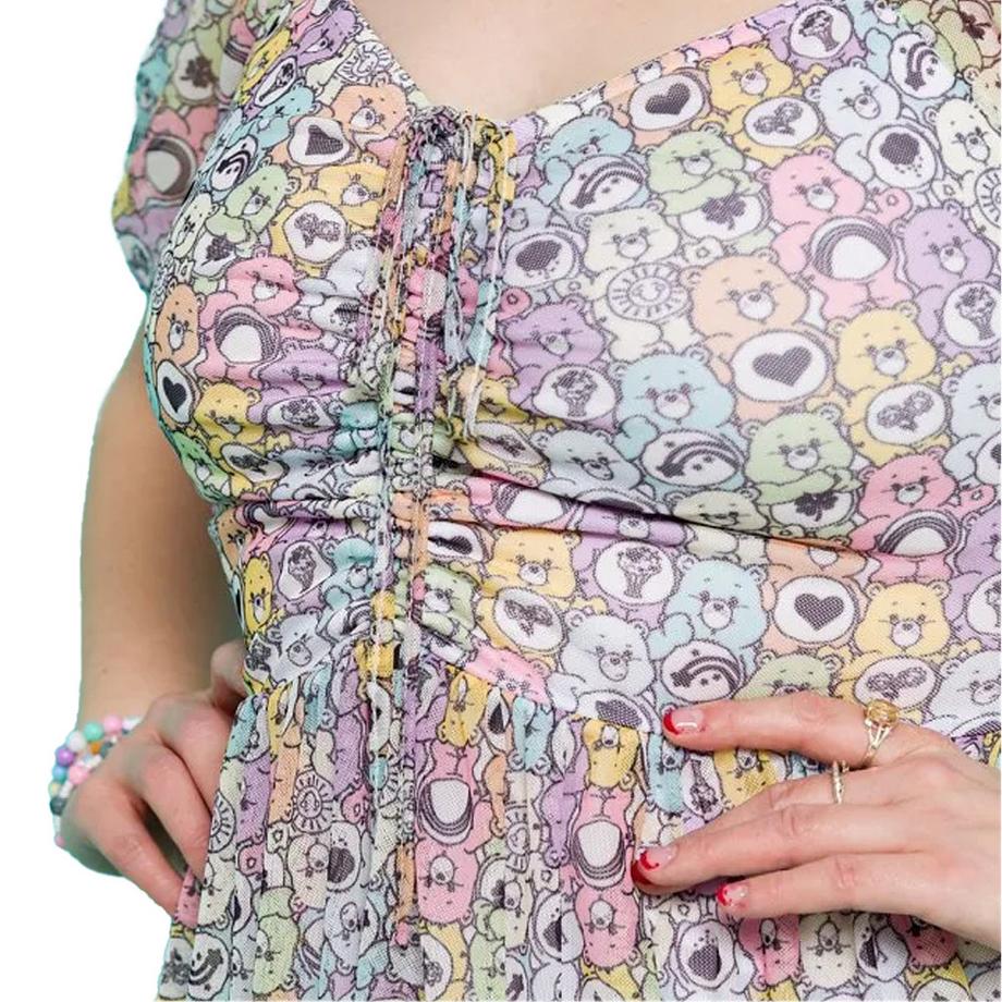 Care Bears All Over Print Mesh Skaterkleid  