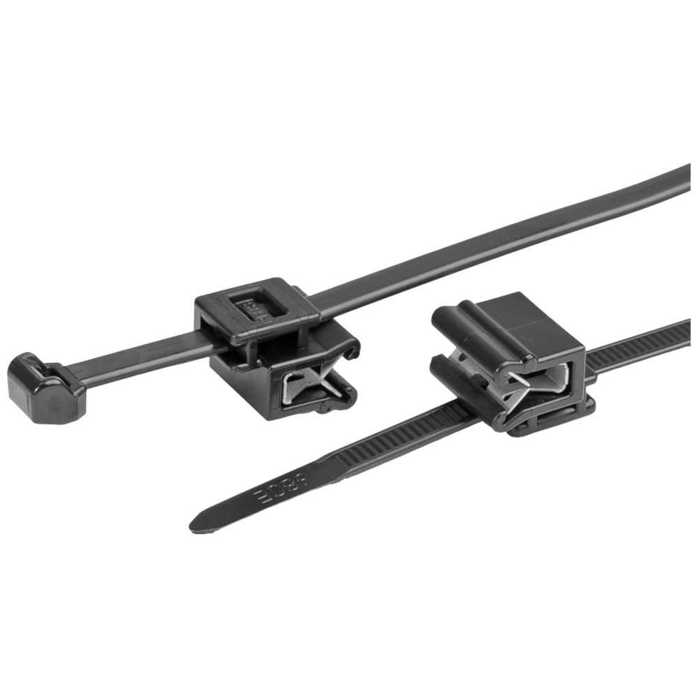 HellermannTyton  Serre-joint de fixation en 2 parties avec clip de fixation latéral 1-3mm, 100 pièces 