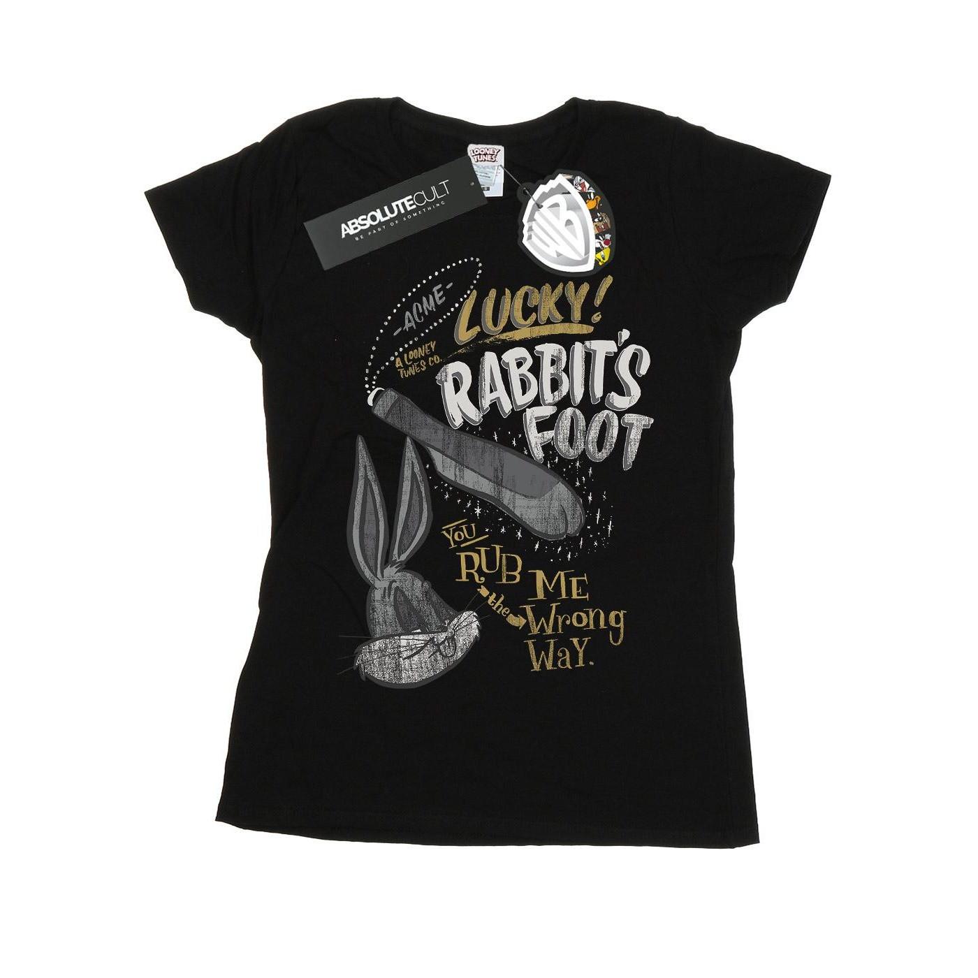 Image of Bugs Bunny Rub Me The Wrong Way Tshirt Damen Schwarz L