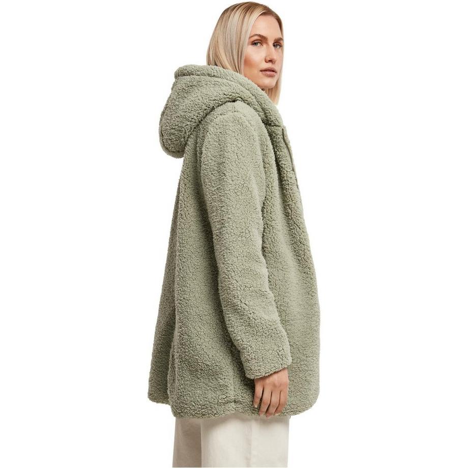 URBAN CLASSICS Giacca con Cappuccio in Pile Sherpa  
