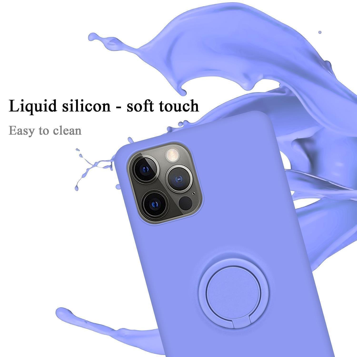 Cadorabo  Hülle für Apple iPhone 12  12 PRO TPU Silikon mit Ring Liquid 