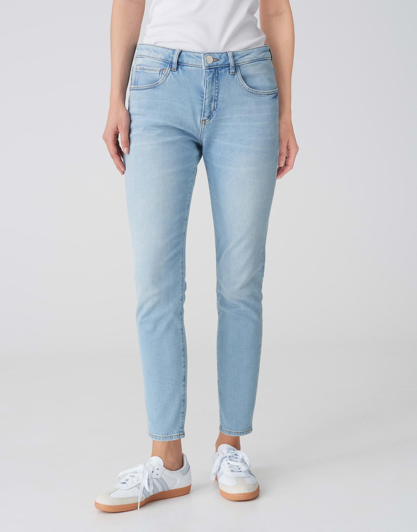 Image of Slim Jeans Evita Damen Bleached Blau 34